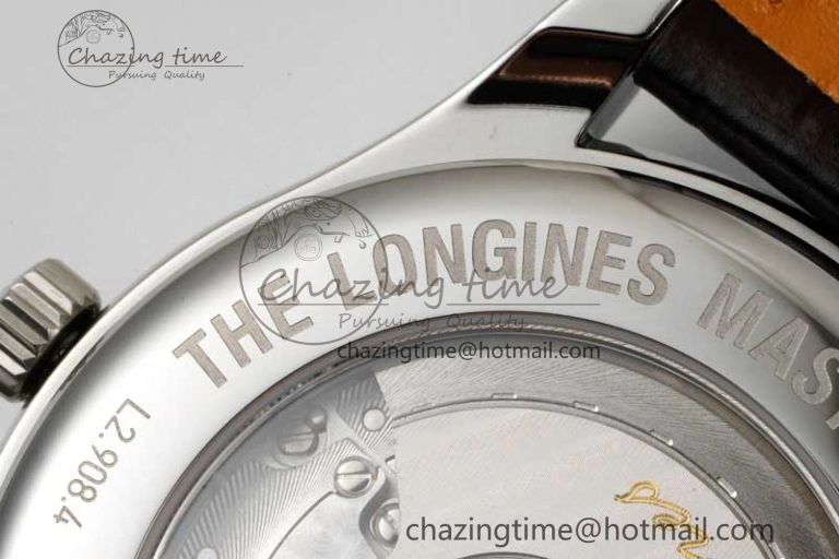 Master Power Reserve SS APSF 1:1 Best Edition White Dial on Brown Leather Strap AL602
