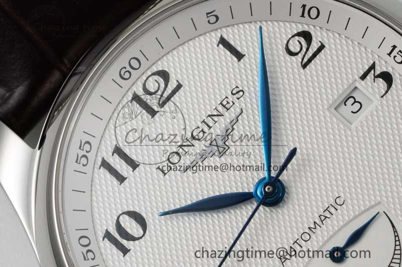 Master Power Reserve SS APSF 1:1 Best Edition White Dial on Brown Leather Strap AL602