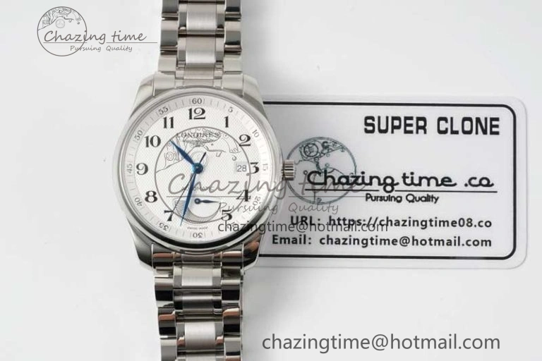 Master Power Reserve SS APSF 1:1 Best Edition White Dial on SS Bracelet AL602