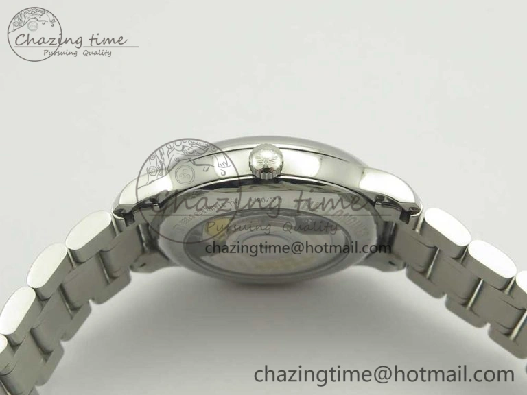 Master Real PR SS GSF Best Edition White Textured Dial on SS Bracelet A2836(Free Brown Leather Strap)