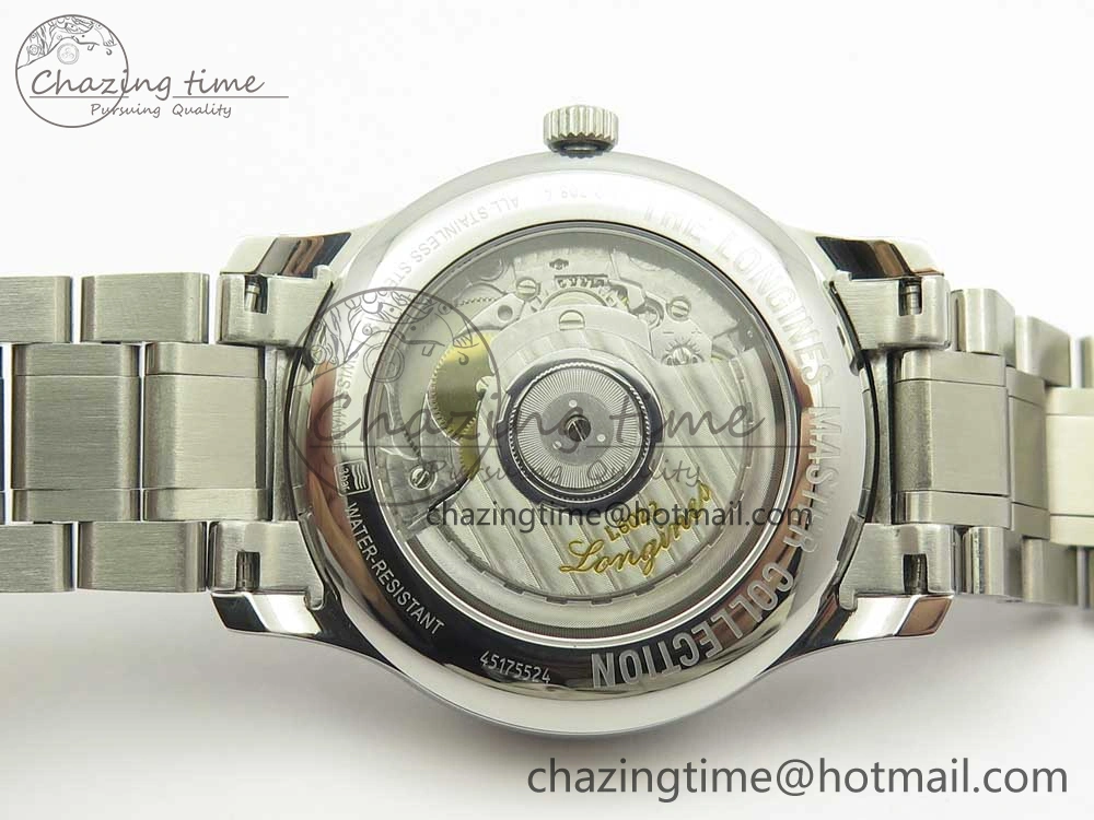Master Real PR SS GSF Best Edition White Textured Dial on SS Bracelet A2836(Free Brown Leather Strap)