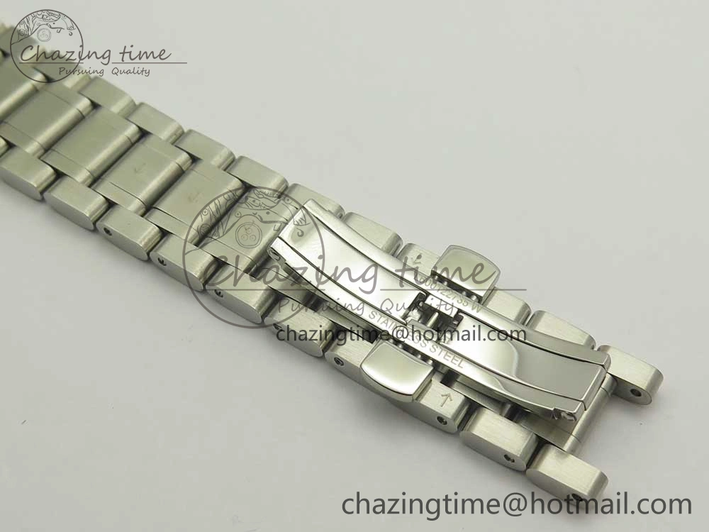 Master Real PR SS GSF Best Edition White Textured Dial on SS Bracelet A2836(Free Brown Leather Strap)