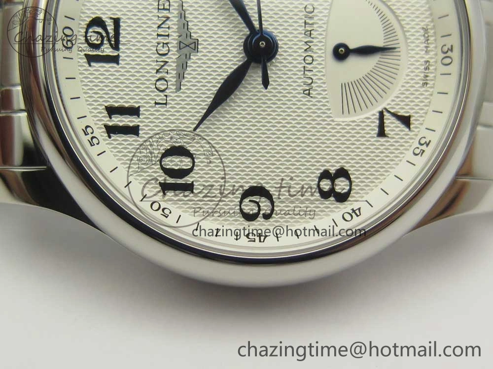 Master Real PR SS GSF Best Edition White Textured Dial on SS Bracelet A2836(Free Brown Leather Strap)