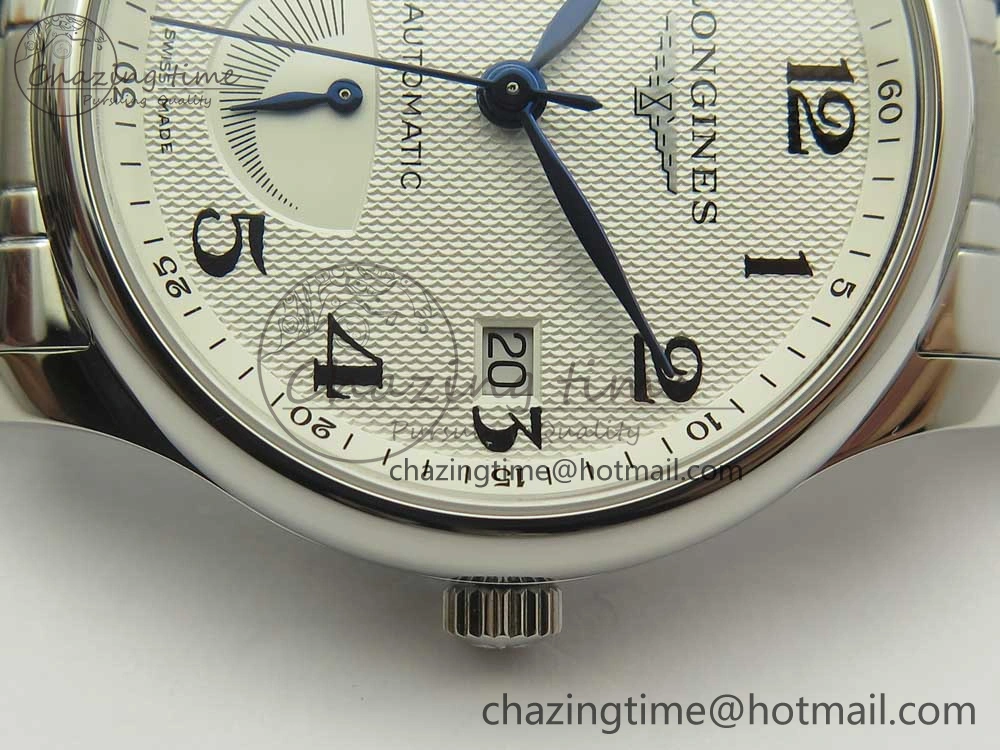 Master Real PR SS GSF Best Edition White Textured Dial on SS Bracelet A2836(Free Brown Leather Strap)