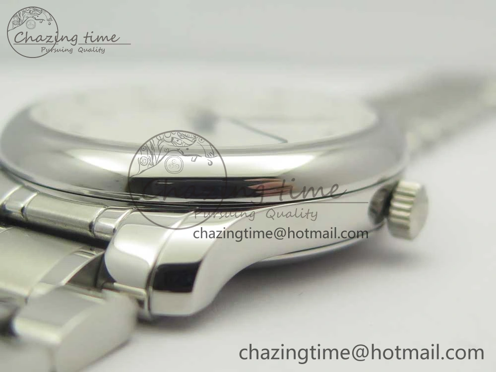 Master Real PR SS GSF Best Edition White Textured Dial on SS Bracelet A2836(Free Brown Leather Strap)