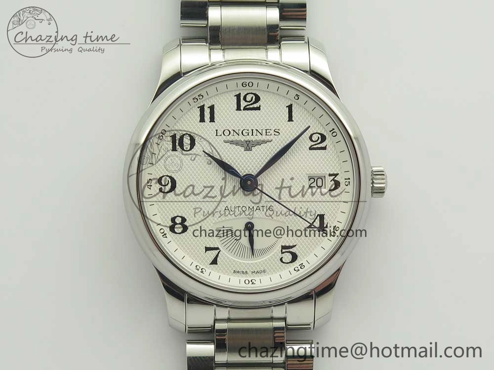 Master Real PR SS GSF Best Edition White Textured Dial on SS Bracelet A2836(Free Brown Leather Strap)