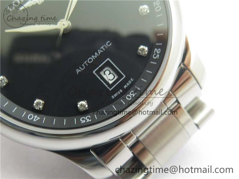 Master SS GLF 1:1 Best Edition Black Crystal Markers Dial on Asian Cal.L.888.2 (Free Leather Strap)