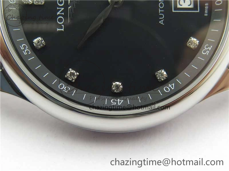 Master SS GLF 1:1 Best Edition Black Crystal Markers Dial on Asian Cal.L.888.2 (Free Leather Strap)