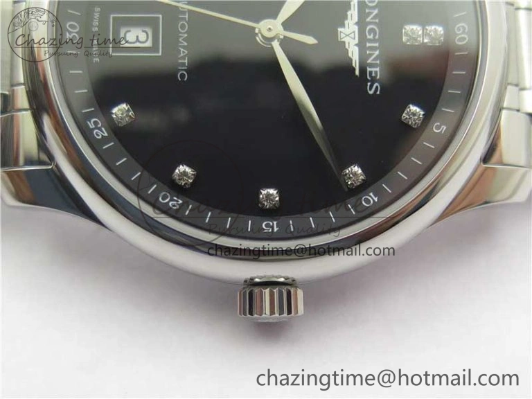 Master SS GLF 1:1 Best Edition Black Crystal Markers Dial on Asian Cal.L.888.2 (Free Leather Strap)