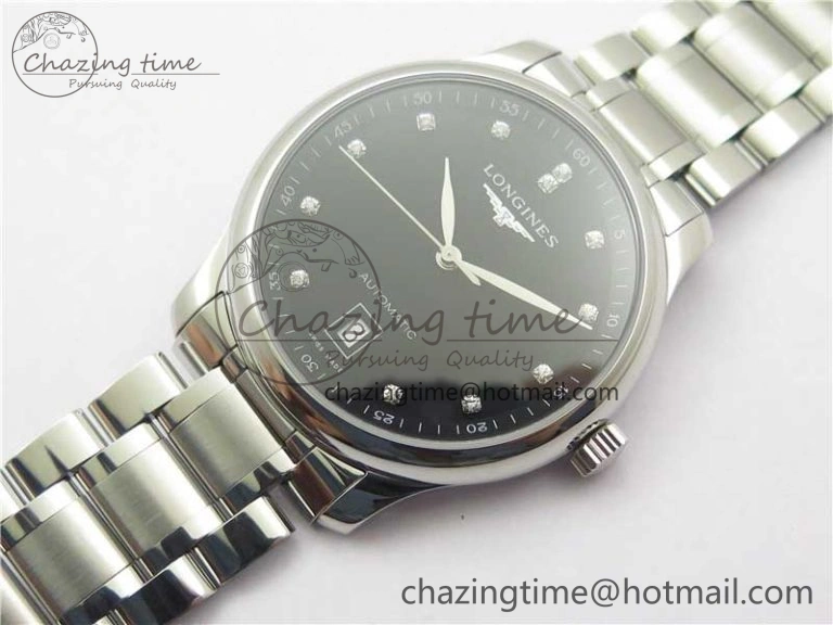 Master SS GLF 1:1 Best Edition Black Crystal Markers Dial on Asian Cal.L.888.2 (Free Leather Strap)