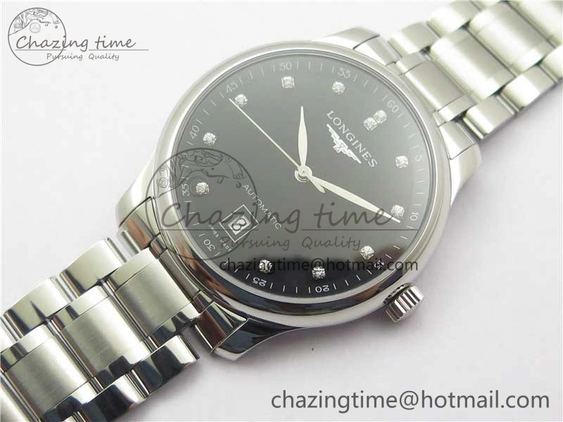 Master SS GLF 1:1 Best Edition Black Crystal Markers Dial on Asian Cal.L.888.2 (Free Leather Strap)