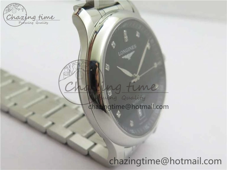 Master SS GLF 1:1 Best Edition Black Crystal Markers Dial on Asian Cal.L.888.2 (Free Leather Strap)