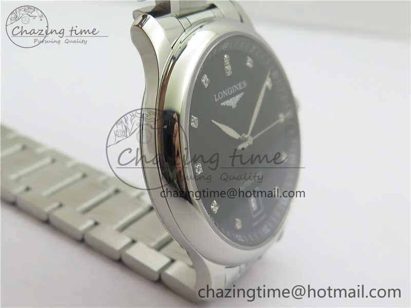 Master SS GLF 1:1 Best Edition Black Crystal Markers Dial on Asian Cal.L.888.2 (Free Leather Strap)