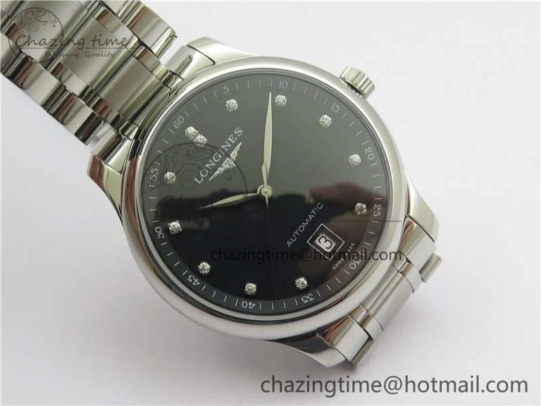 Master SS GLF 1:1 Best Edition Black Crystal Markers Dial on Asian Cal.L.888.2 (Free Leather Strap)