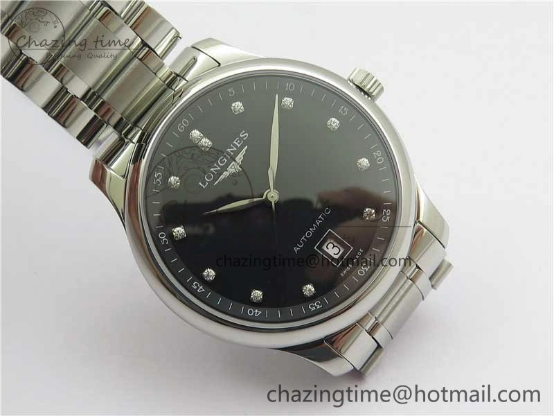 Master SS GLF 1:1 Best Edition Black Crystal Markers Dial on Asian Cal.L.888.2 (Free Leather Strap)
