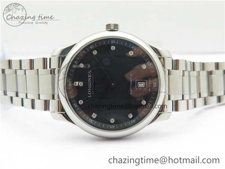 Master SS GLF 1:1 Best Edition Black Crystal Markers Dial on Asian Cal.L.888.2 (Free Leather Strap)