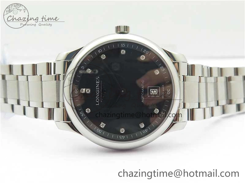Master SS GLF 1:1 Best Edition Black Crystal Markers Dial on Asian Cal.L.888.2 (Free Leather Strap)