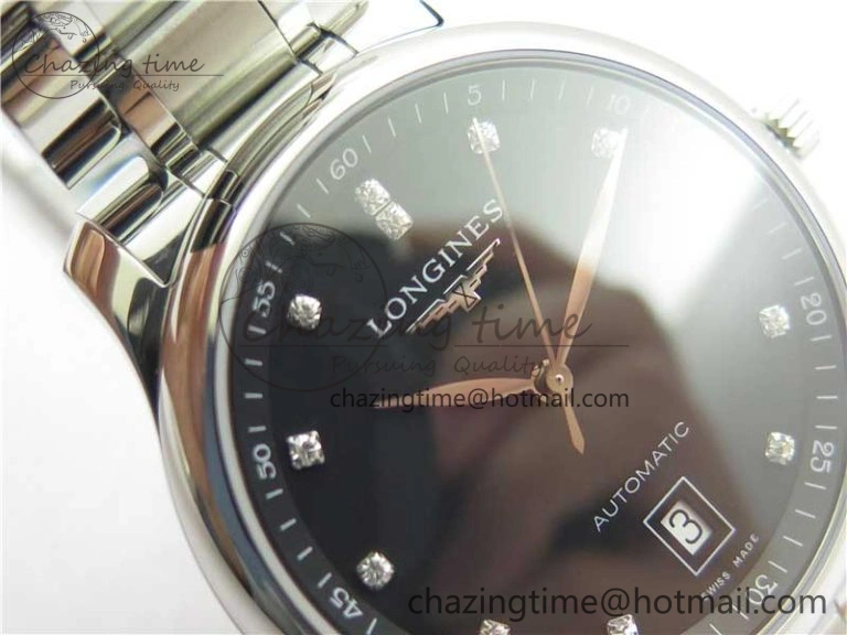 Master SS GLF 1:1 Best Edition Black Crystal Markers Dial on Asian Cal.L.888.2 (Free Leather Strap)