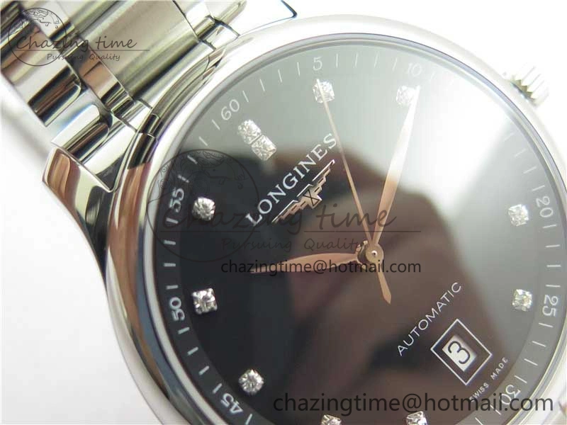 Master SS GLF 1:1 Best Edition Black Crystal Markers Dial on Asian Cal.L.888.2 (Free Leather Strap)