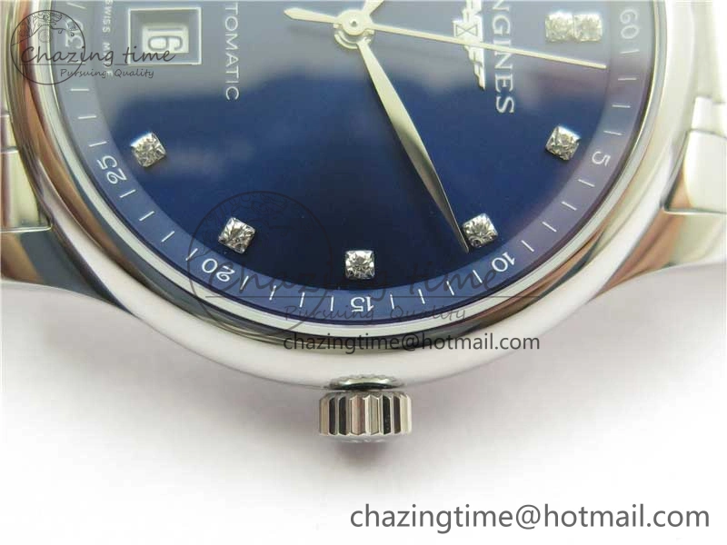 Master SS GLF 1:1 Best Edition Blue Crystal Markers Dial on Asian Cal.L.888.2 (Free Leather Strap)