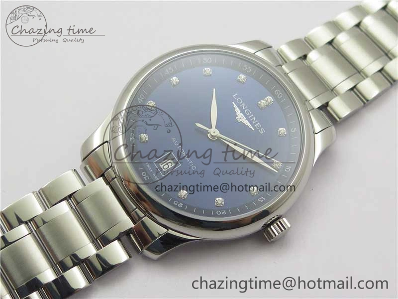 Master SS GLF 1:1 Best Edition Blue Crystal Markers Dial on Asian Cal.L.888.2 (Free Leather Strap)