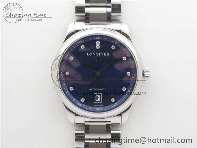 Master SS GLF 1:1 Best Edition Blue Crystal Markers Dial on Asian Cal.L.888.2 (Free Leather Strap)