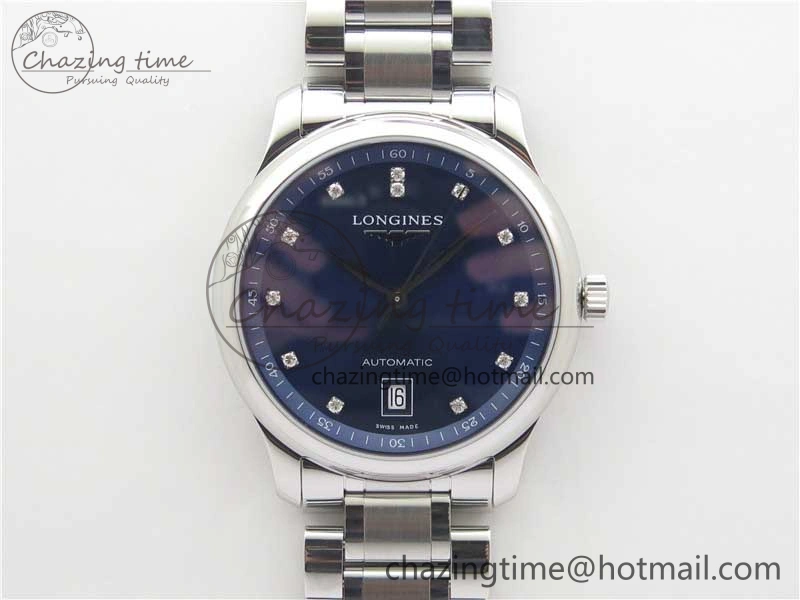 Master SS GLF 1:1 Best Edition Blue Crystal Markers Dial on Asian Cal.L.888.2 (Free Leather Strap)