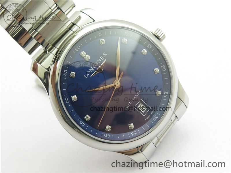 Master SS GLF 1:1 Best Edition Blue Crystal Markers Dial on Asian Cal.L.888.2 (Free Leather Strap)