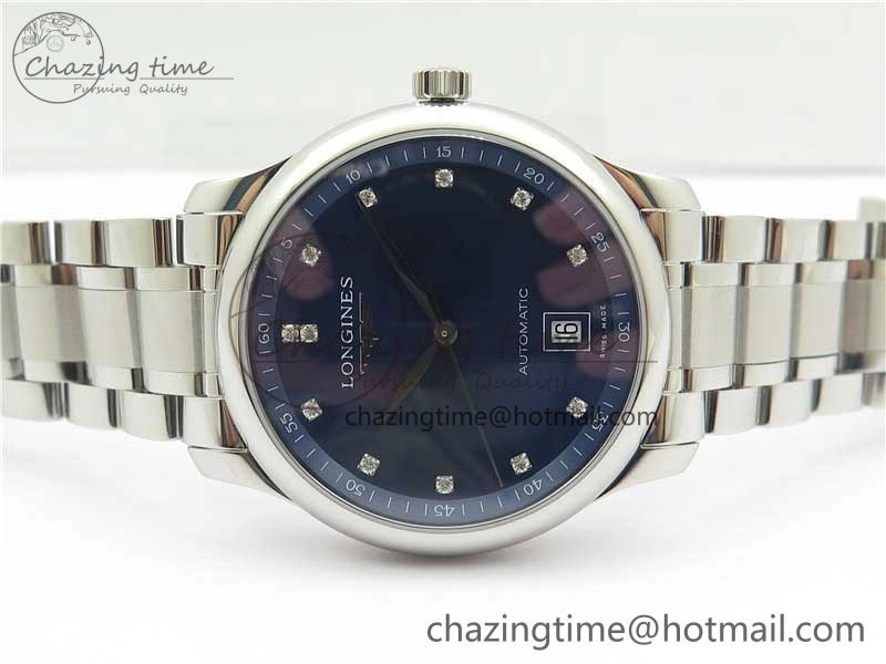 Master SS GLF 1:1 Best Edition Blue Crystal Markers Dial on Asian Cal.L.888.2 (Free Leather Strap)