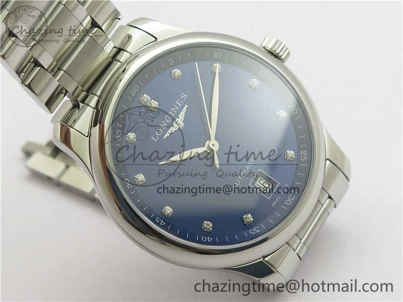 Master SS GLF 1:1 Best Edition Blue Crystal Markers Dial on Asian Cal.L.888.2 (Free Leather Strap)