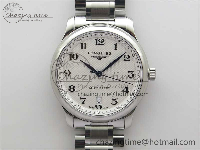 Master SS GLF 1:1 Best Edition White Textured Dial on Asian Cal.L.888.2 (Free Leather Strap)