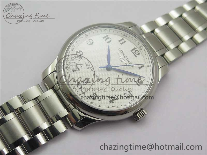Master SS GLF 1:1 Best Edition White Textured Dial on Asian Cal.L.888.2 (Free Leather Strap)