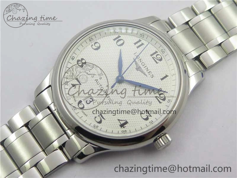Master SS KZF 1:1 Best Edition White Textured Dial on Bracelet Miyota 9015 to Cal.L.888.2