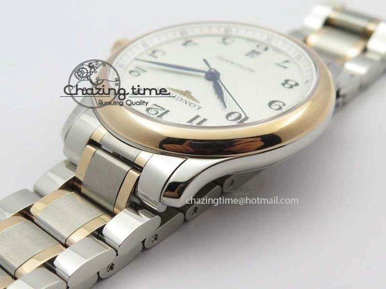 Master SS RG KV 1:1 Best Edition White Textured Dial On Bracelet Miyota 9015 To Cal.L.888.2