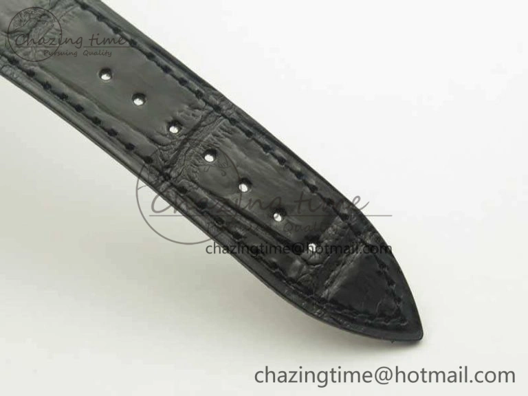 Master Square SS Ladies GF 1:1 Best Edition Full Paved Diamonds On Black Leather Strap Swiss Quartz