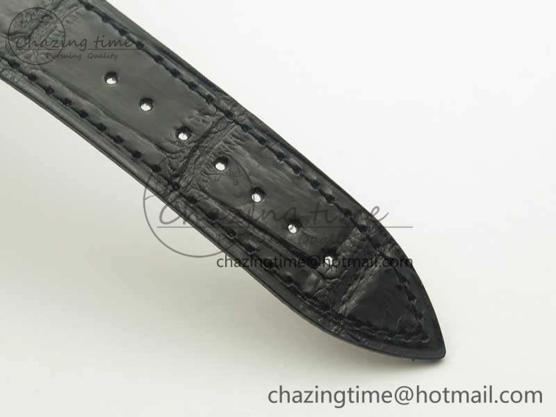 Master Square SS Ladies GF 1:1 Best Edition Full Paved Diamonds On Black Leather Strap Swiss Quartz