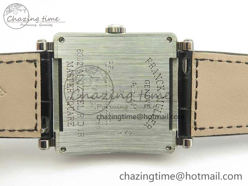 Master Square SS Ladies GF 1:1 Best Edition White Color Markers Dial Diam Bezel On Leather Strap Swiss Quartz