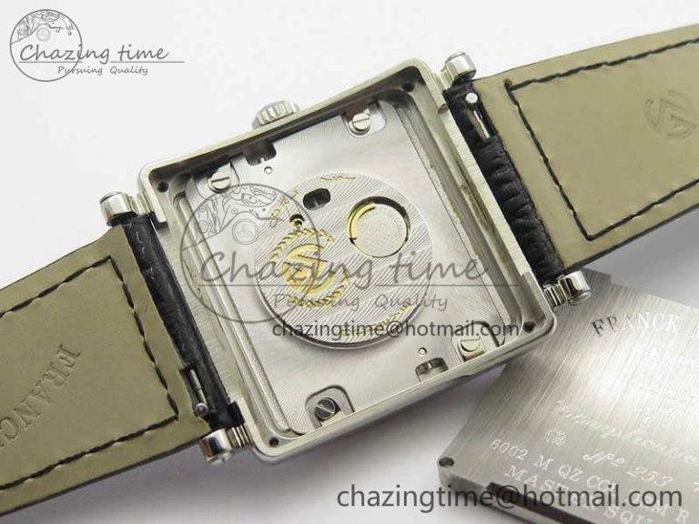 Master Square SS Ladies GF 1:1 Best Edition White Color Markers Dial Diam Bezel On Leather Strap Swiss Quartz