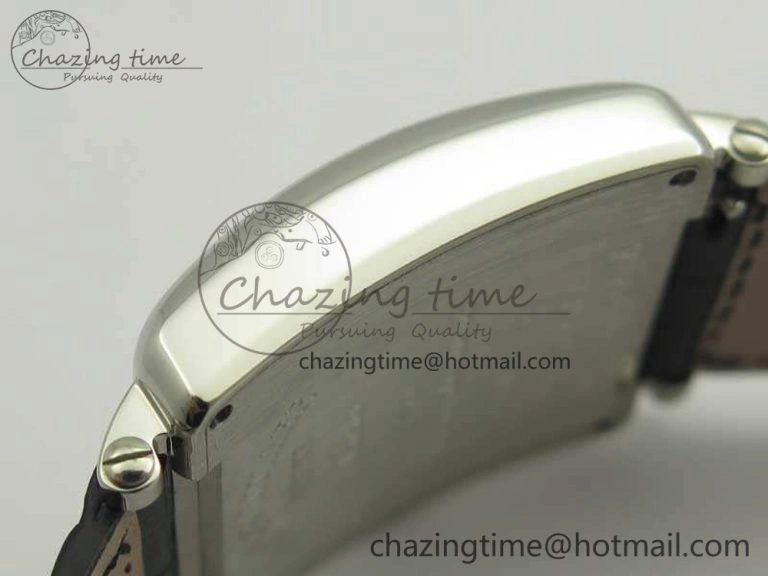 Master Square SS Ladies GF 1:1 Best Edition White Dial On Leather Strap Swiss Quartz