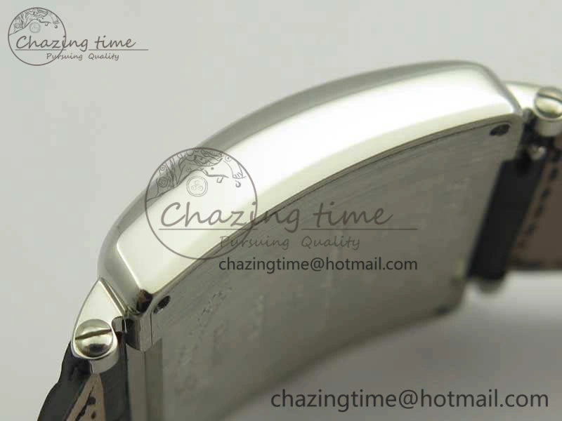 Master Square SS Ladies GF 1:1 Best Edition White Dial On Leather Strap Swiss Quartz
