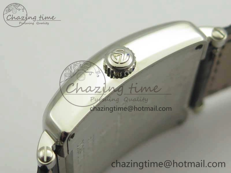Master Square SS Ladies GF 1:1 Best Edition White Dial On Leather Strap Swiss Quartz