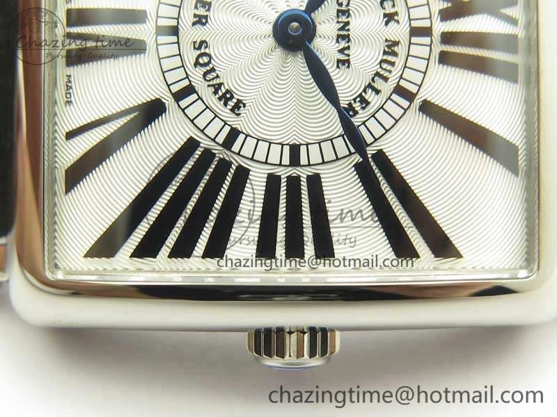 Master Square SS Ladies GF 1:1 Best Edition White Dial On Leather Strap Swiss Quartz
