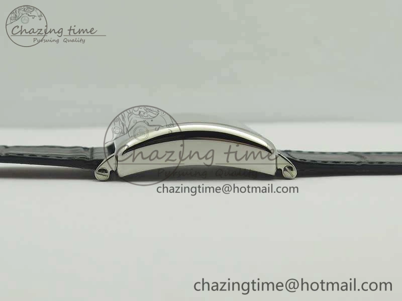 Master Square SS Ladies GF 1:1 Best Edition White Dial On Leather Strap Swiss Quartz