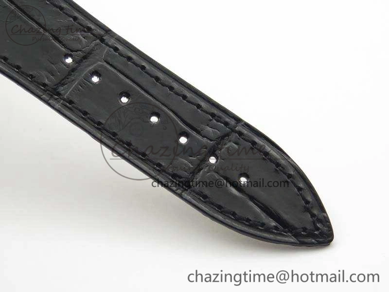 Master Square SS Ladies GF 1:1 Best Edition White Textured Dial On Black Leather Strap Swiss Quartz