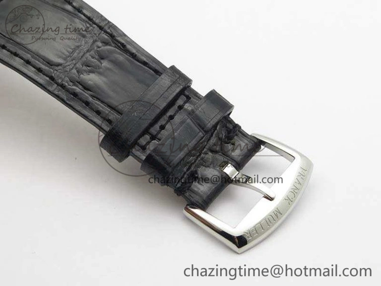 Master Square SS Ladies GF 1:1 Best Edition White Textured Dial On Black Leather Strap Swiss Quartz