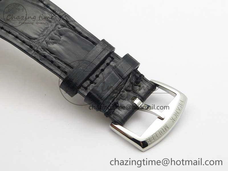 Master Square SS Ladies GF 1:1 Best Edition White Textured Dial On Black Leather Strap Swiss Quartz