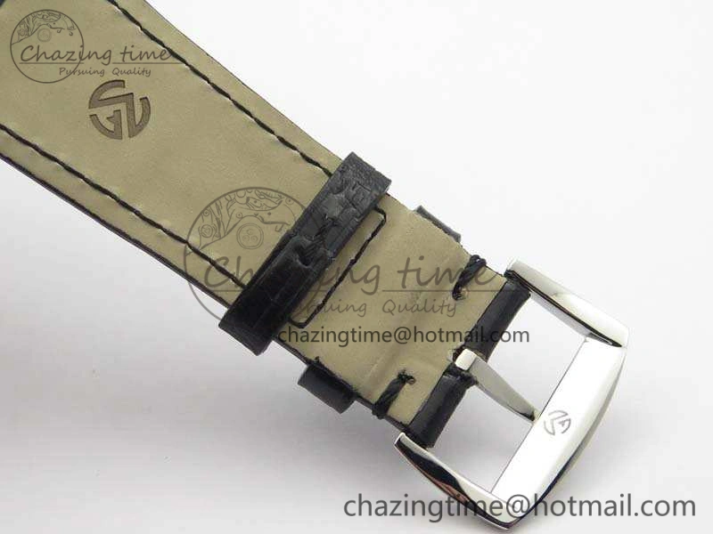 Master Square SS Ladies GF 1:1 Best Edition White Textured Dial On Black Leather Strap Swiss Quartz