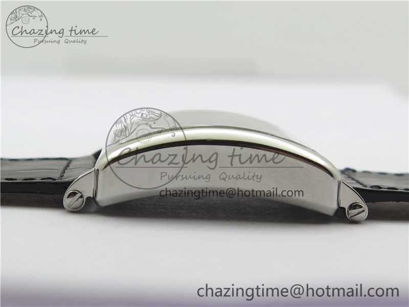 Master Square SS Ladies ZF 1:1 Best Edition White Colorful Roman Dial on Black Leather Strap Ronda Quartz