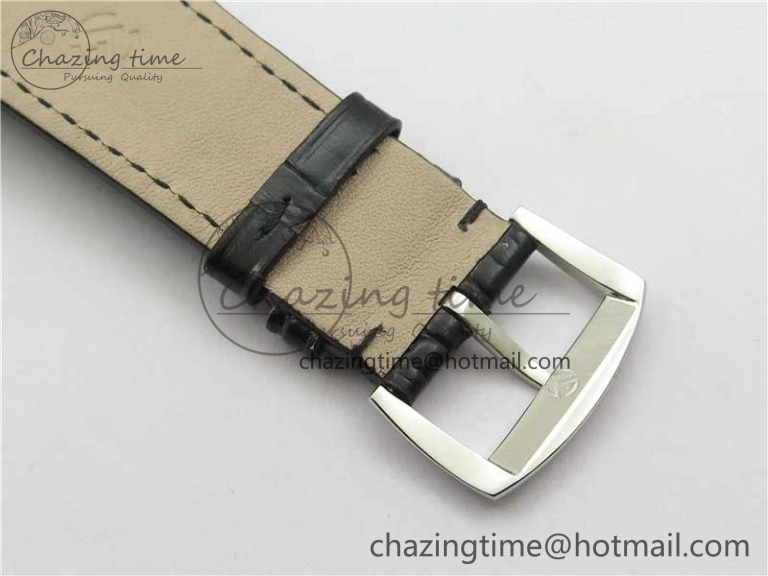 Master Square SS Ladies ZF 1:1 Best Edition White Colorful Roman Dial on Black Leather Strap Ronda Quartz