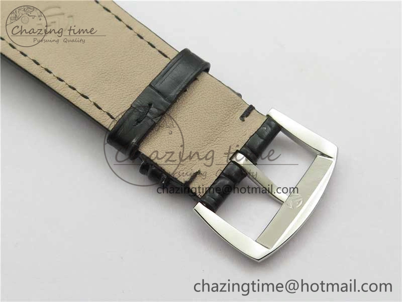Master Square SS Ladies ZF 1:1 Best Edition White Colorful Roman Dial on Black Leather Strap Ronda Quartz